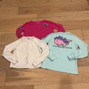 Vineyard Vines Kids Shirts - Pink, White, and Light Blue